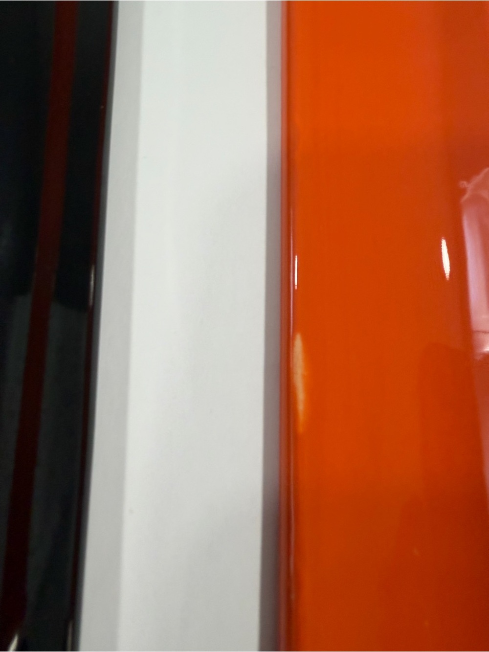 Black and Orange Ceramic Serving Trays - Sleek Rectangle Set - Picture 8 of 8